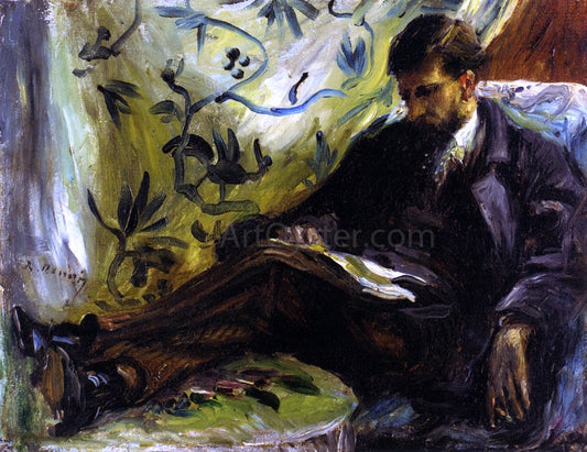  Pierre Auguste Renoir Portrait of Edmond Maitre (also known as The Reader) - Canvas Print