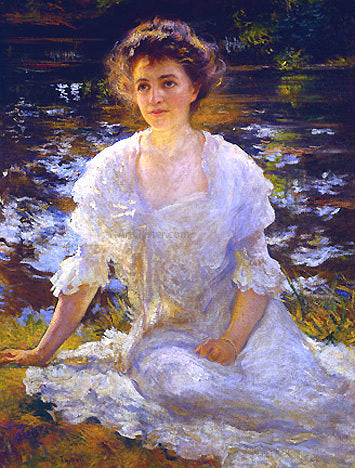  Edmund Tarbell A Portrait of Eleanor Hyde Phillips - Canvas Print
