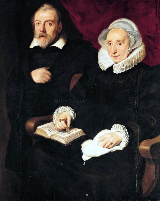  Cornelis De Vos Portrait of Elisabeth Mertens and Her Late Husband - Canvas Print
