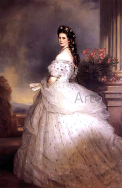  Franz Xavier Winterhalter Portrait of Elizabeth of Bavaria, Empress of Austria - Canvas Print