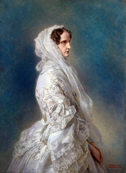  Franz Xavier Winterhalter Portrait of Empress Alexandra Feodorovna - Canvas Print