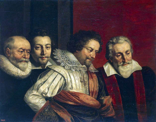  The Younger Frans Pourbus Portrait of Four Members of the Paris Council - Canvas Print