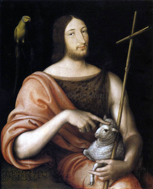 Jean Clouet Portrait of Francois I as St John the Baptist - Canvas Print