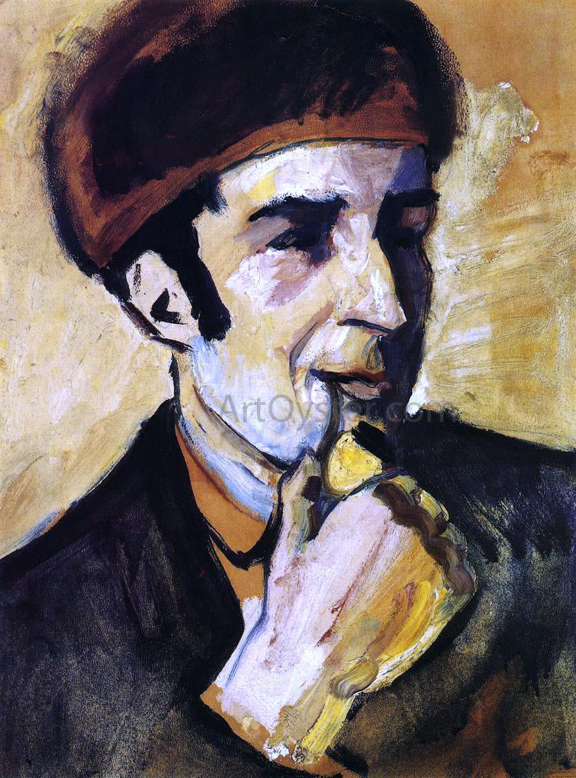  August Macke Portrait of Franz Marc - Canvas Print