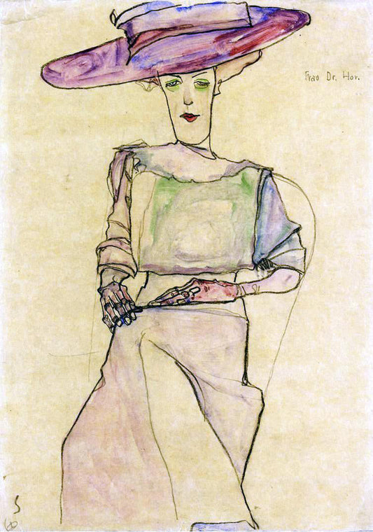  Egon Schiele Portrait of Frau Dr. Horak - Canvas Print