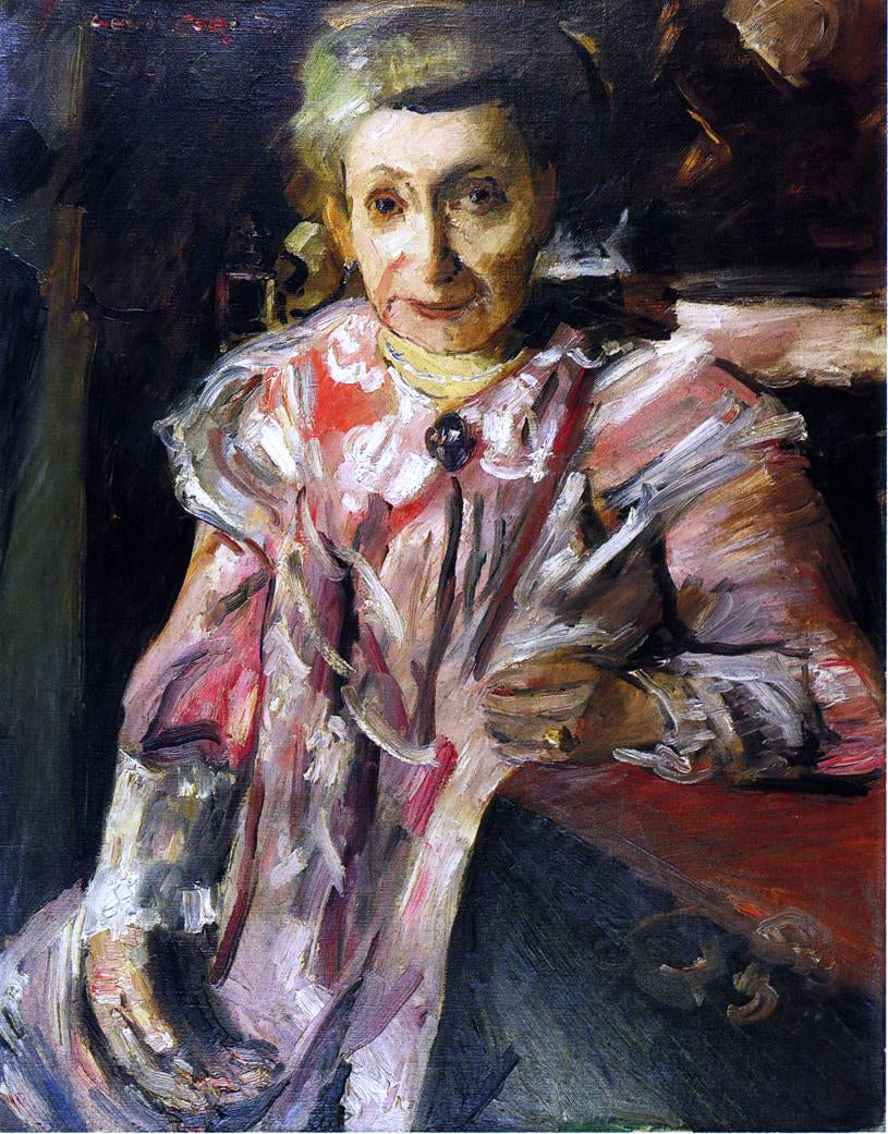  Lovis Corinth Portrait of Frau Hedwig Berend, 'Rosa Matinee' - Canvas Print
