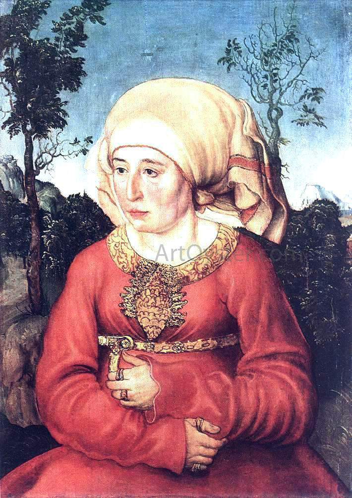  The Elder Lucas Cranach Portrait of Frau Reuss - Canvas Print