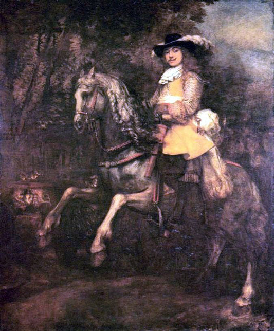  Rembrandt Van Rijn Portrait of Frederick Rihel on Horseback - Canvas Print