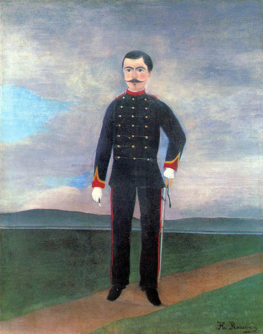  Henri Rousseau Portrait of Frumence Biche in Uniform - Canvas Print