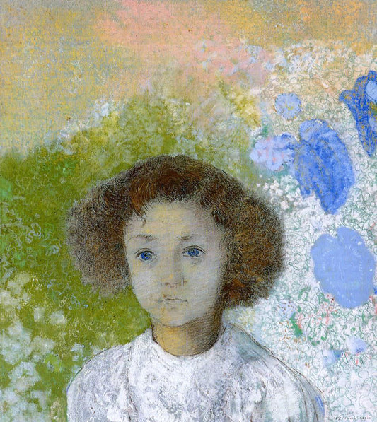  Odilon Redon Portrait of Genevieve de Gonet as a Child - Canvas Print