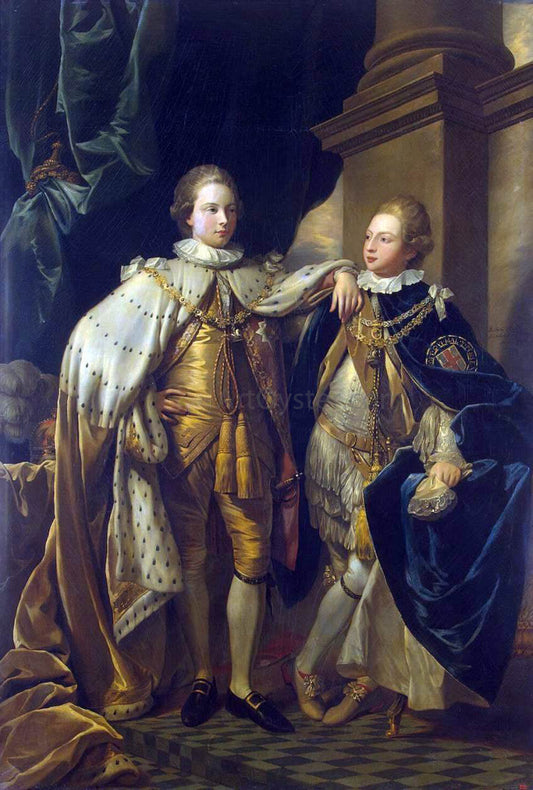  Benjamin West Portrait of George, Prince of Wales, and Prince Frederick, later Duke of York - Canvas Print