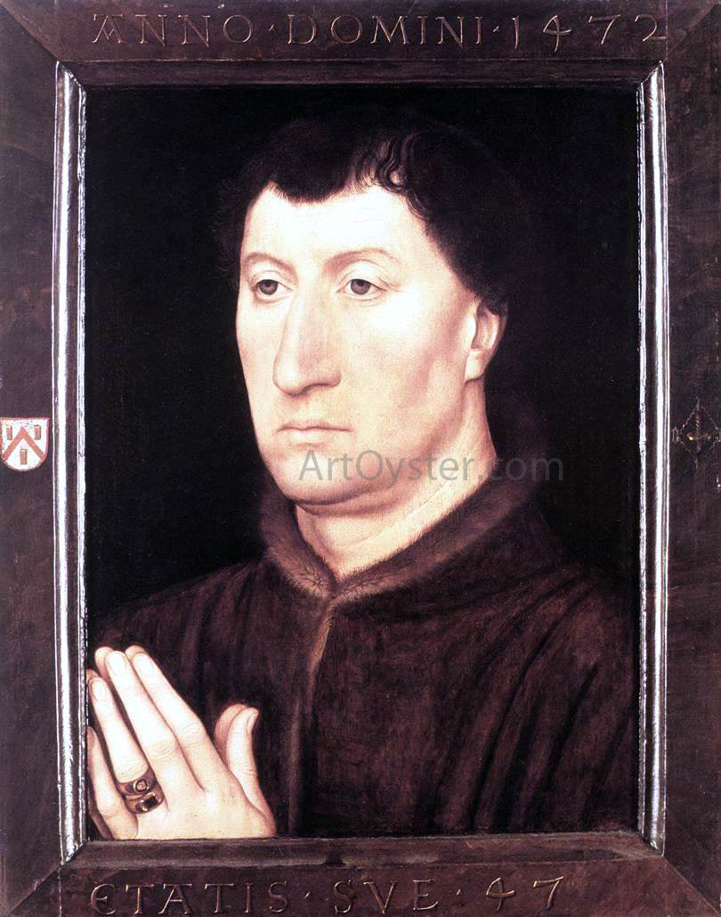  Hans Memling Portrait of Gilles Joye - Canvas Print