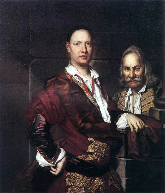  Giuseppe Vittore Fra Galgario  Ghislandi Portrait of Giovanni Secco Suardo and his Servant - Canvas Print