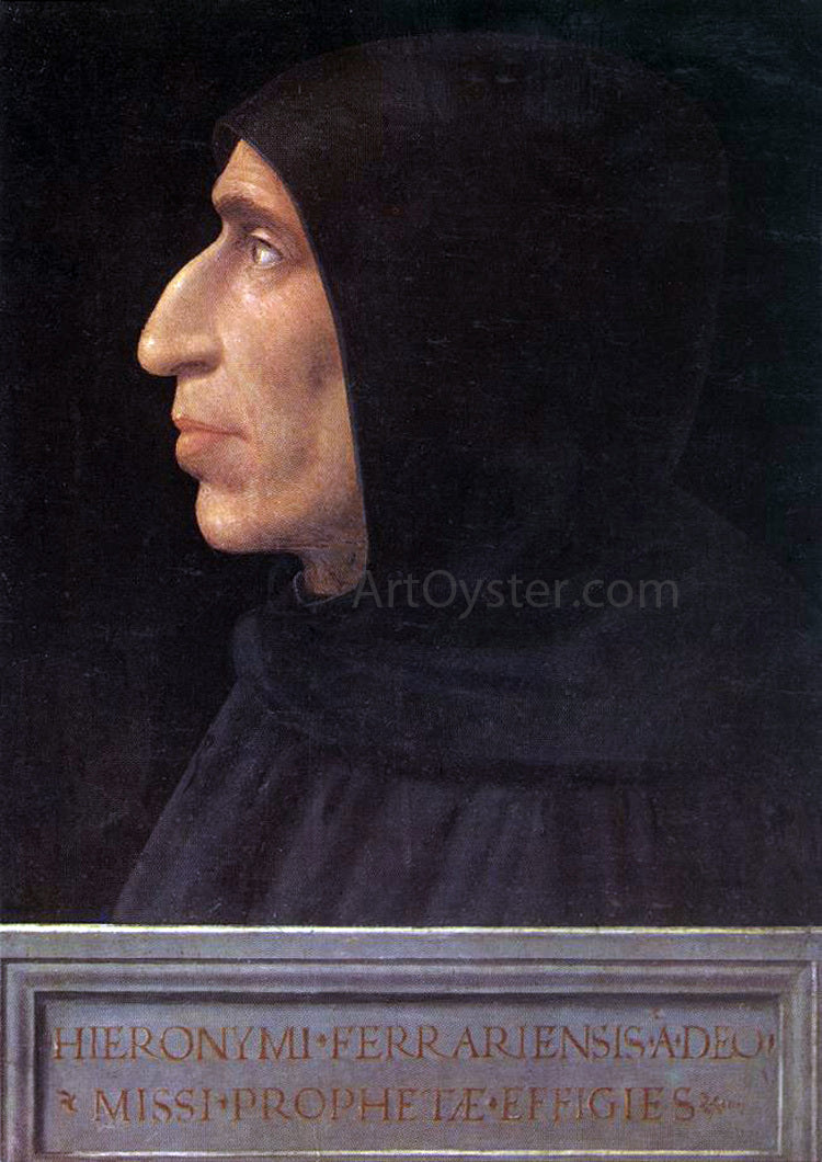  Fra Bartolomeo Portrait of Girolamo Savonarola - Canvas Print