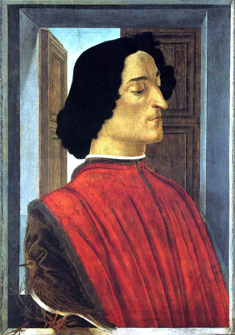  Sandro Botticelli Portrait of Giuliano de' Medici - Canvas Print