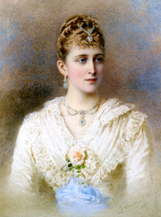  Stefan Fedorovich Alexandrovsky Portrait of Grand Duchess Elizaveta Fedorovna - Canvas Print