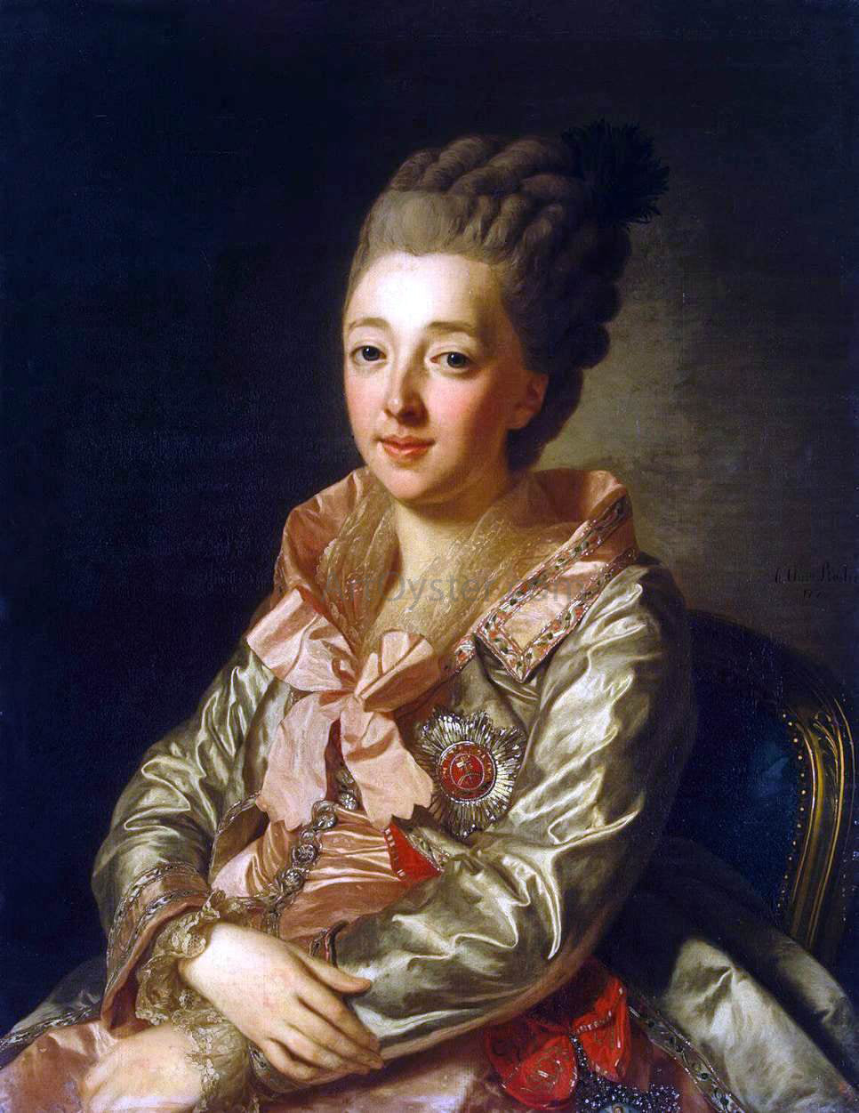  Alexander Roslin Portrait of Grand Duchess Natalia Alexeyevna - Canvas Print