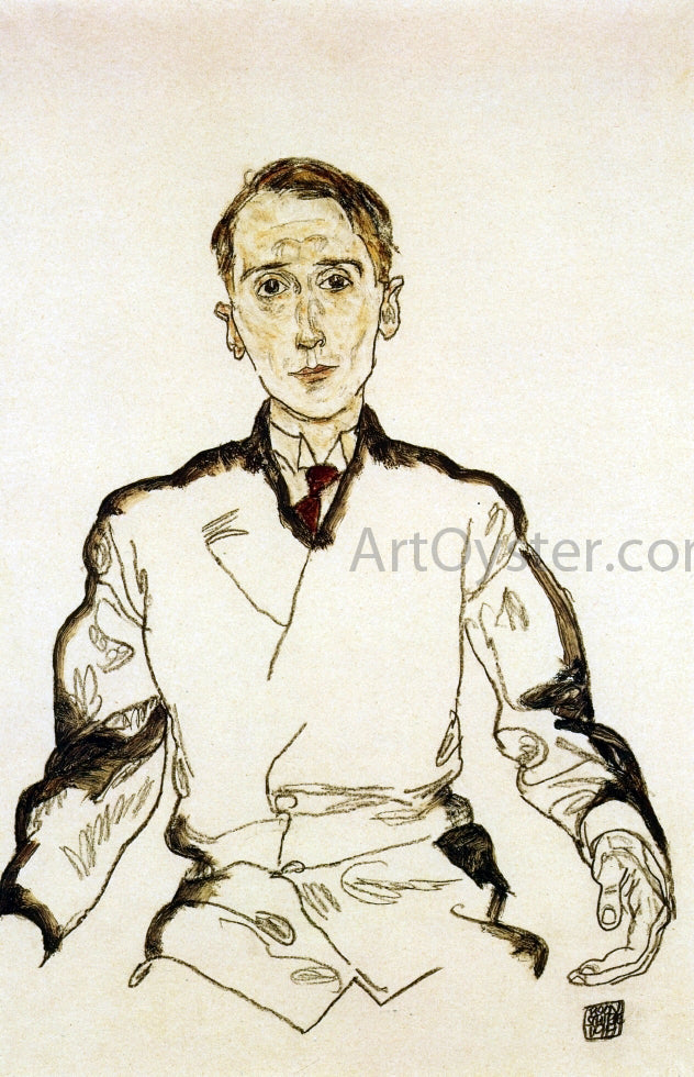  Egon Schiele Portrait of Heinrich Rieger - Canvas Print