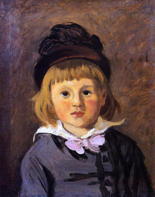  Claude Oscar Monet Portrait of Jean Monet Wearing a Hat with a Pompom - Canvas Print