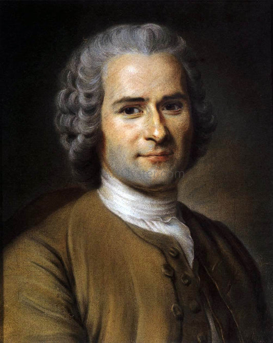  Maurice Quentin De La Tour Portrait of Jean-Jacques Rousseau - Canvas Print