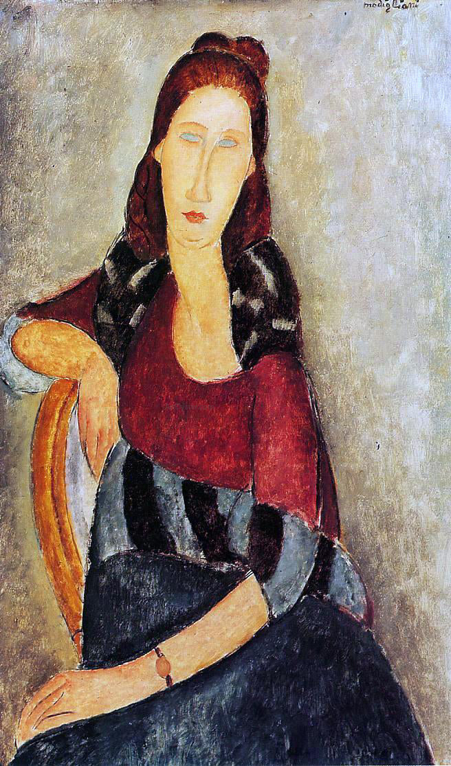  Amedeo Modigliani Portrait of Jeanne Hebuterne - Canvas Print