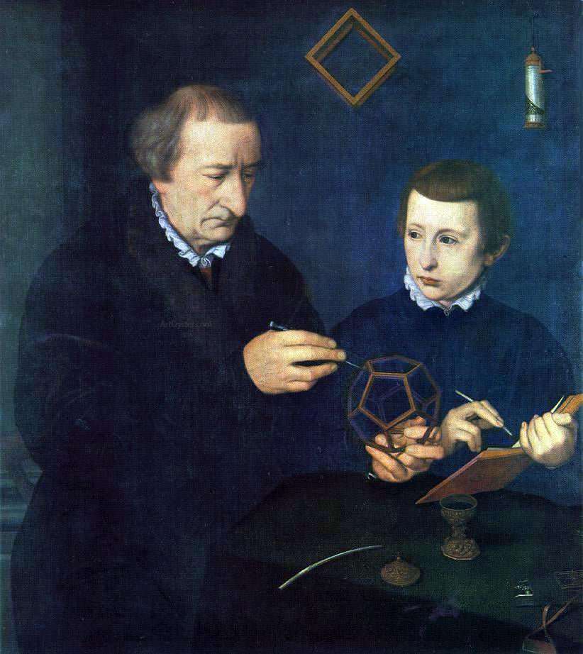  Neufchatel Nicolas Portrait of Johannes Neudorfer and his Son - Canvas Print