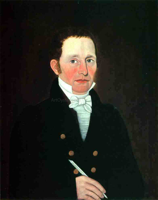  Jr. John Brewster Portrait of John Cox of Bridgeton, Maine - Canvas Print