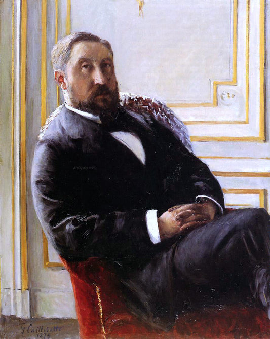  Gustave Caillebotte Portrait of Jules Richemont - Canvas Print