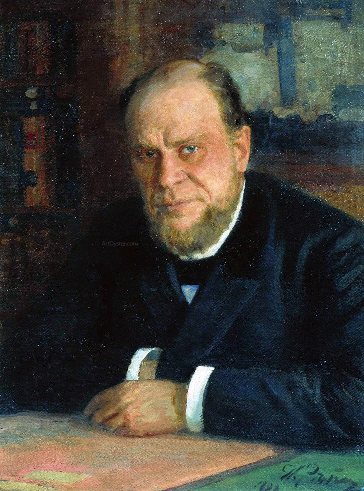  Ilia Efimovich Repin Portrait of Lawyer Anatoly Fyodorovich Koni - Canvas Print