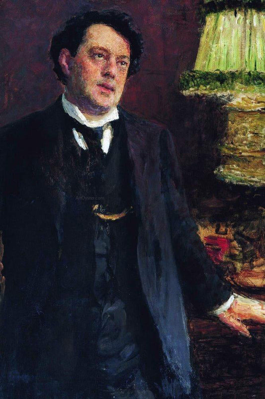  Ilia Efimovich Repin Portrait of Lawyer Oskar Osipovich Grusenberg - Canvas Print