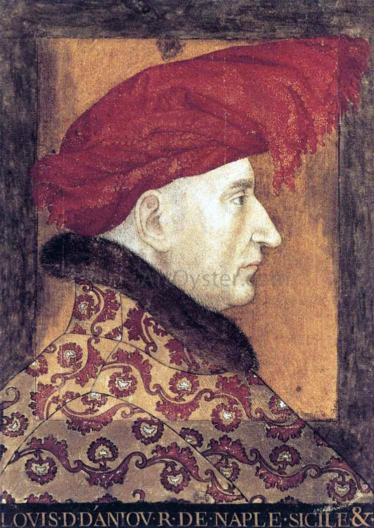  Unknown Painters Masters Portrait of Louis II, Duke of Anjou - Canvas Print