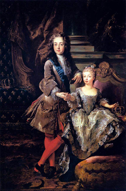  Jean-Francois De Troy Portrait of Louis XV of France and Maria Anna Victoria of Spain - Canvas Print