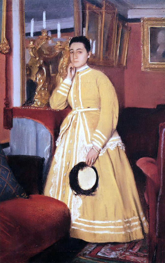  Edgar Degas Portrait of Madame Edmondo Morbilli, nee Therese De Gas - Canvas Print