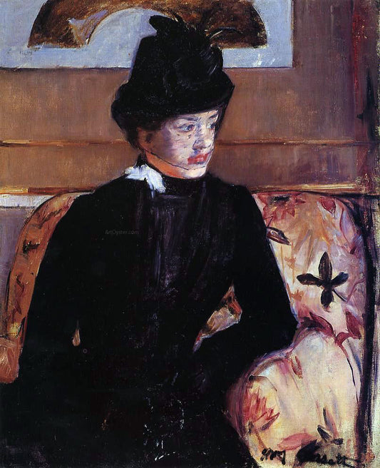  Mary Cassatt Portrait of Madame J (also known as Young Woman in Black) - Canvas Print