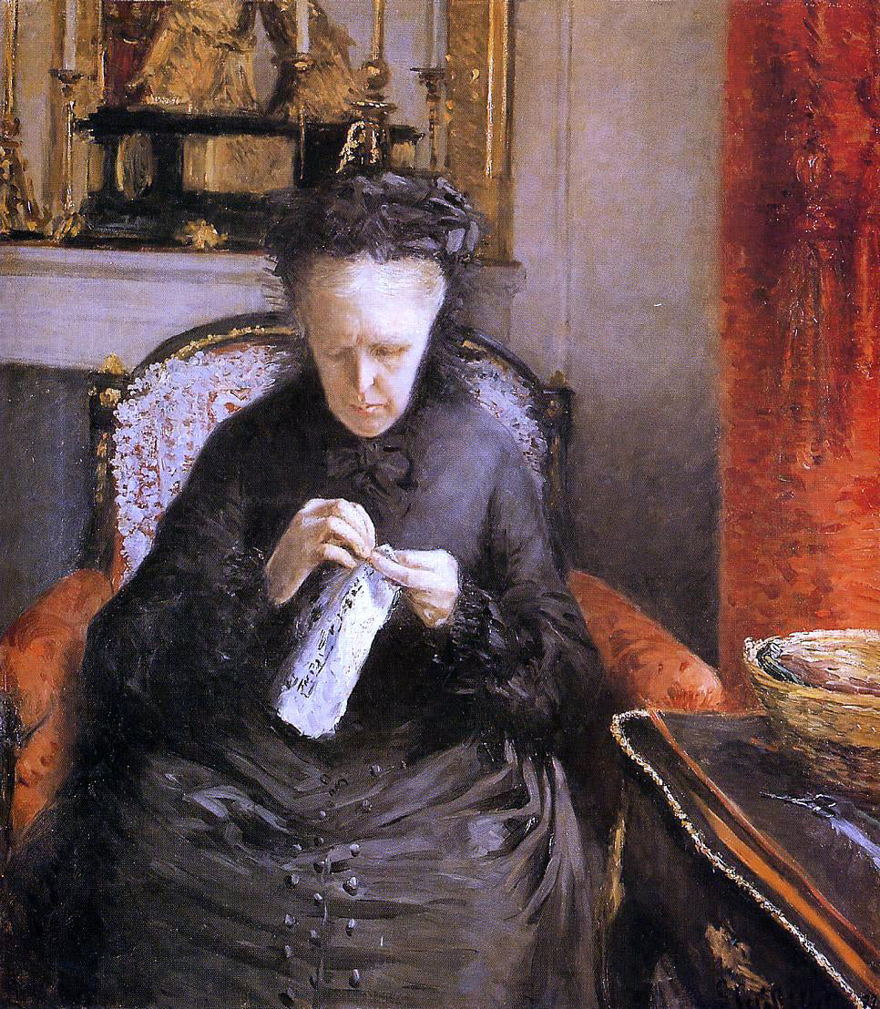  Gustave Caillebotte Portrait of Madame Martial Caillebote (the artist's mother) - Canvas Print