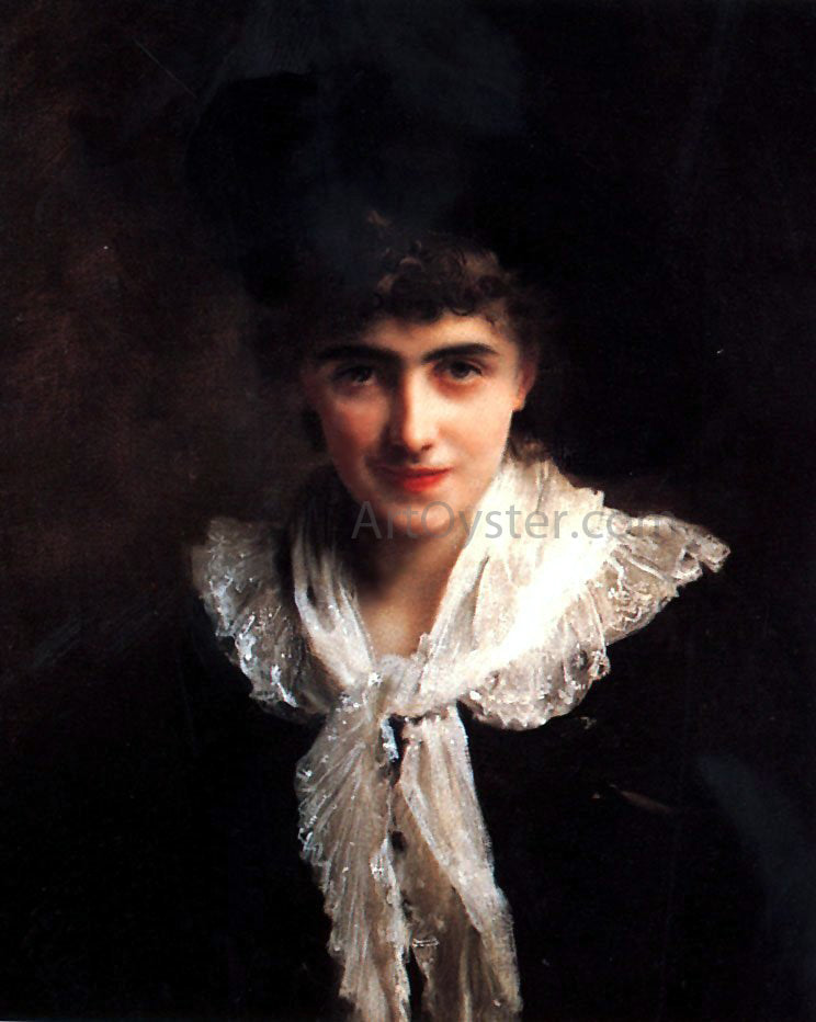  Gustave Jean Jacquet Portrait of Madame Roland - Canvas Print