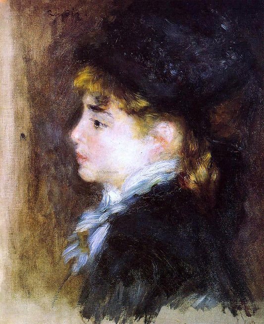  Pierre Auguste Renoir Portrait of Margot (also known as Portrait of a Model) - Canvas Print