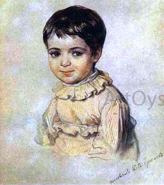  Karl Pavlovich Brulloff Portrait of Maria Kikina as a Child - Canvas Print