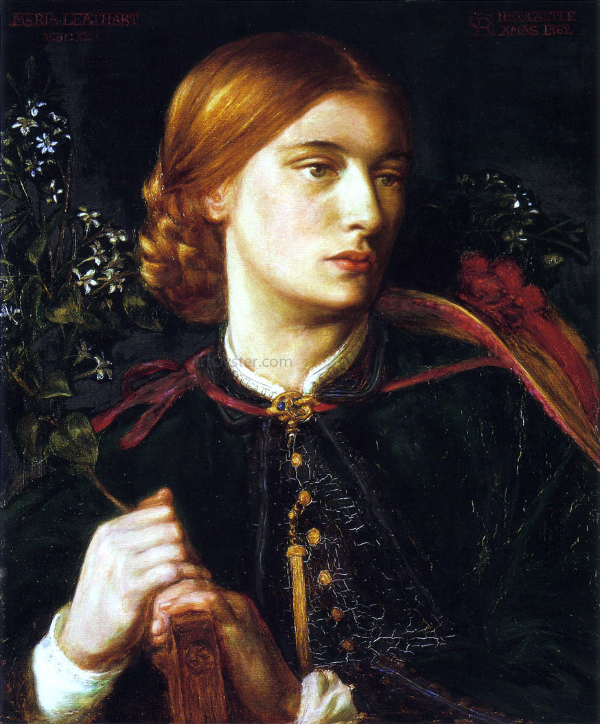  Dante Gabriel Rossetti Portrait of Maria Leathart - Canvas Print