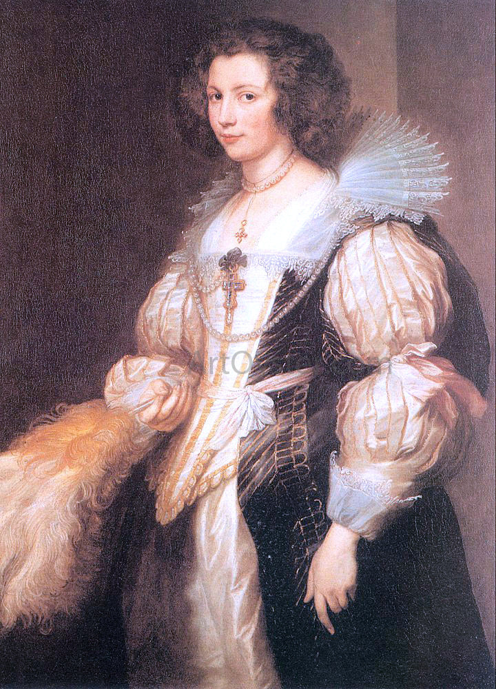  Sir Antony Van Dyck Portrait of Maria Lugia de Tassis - Canvas Print