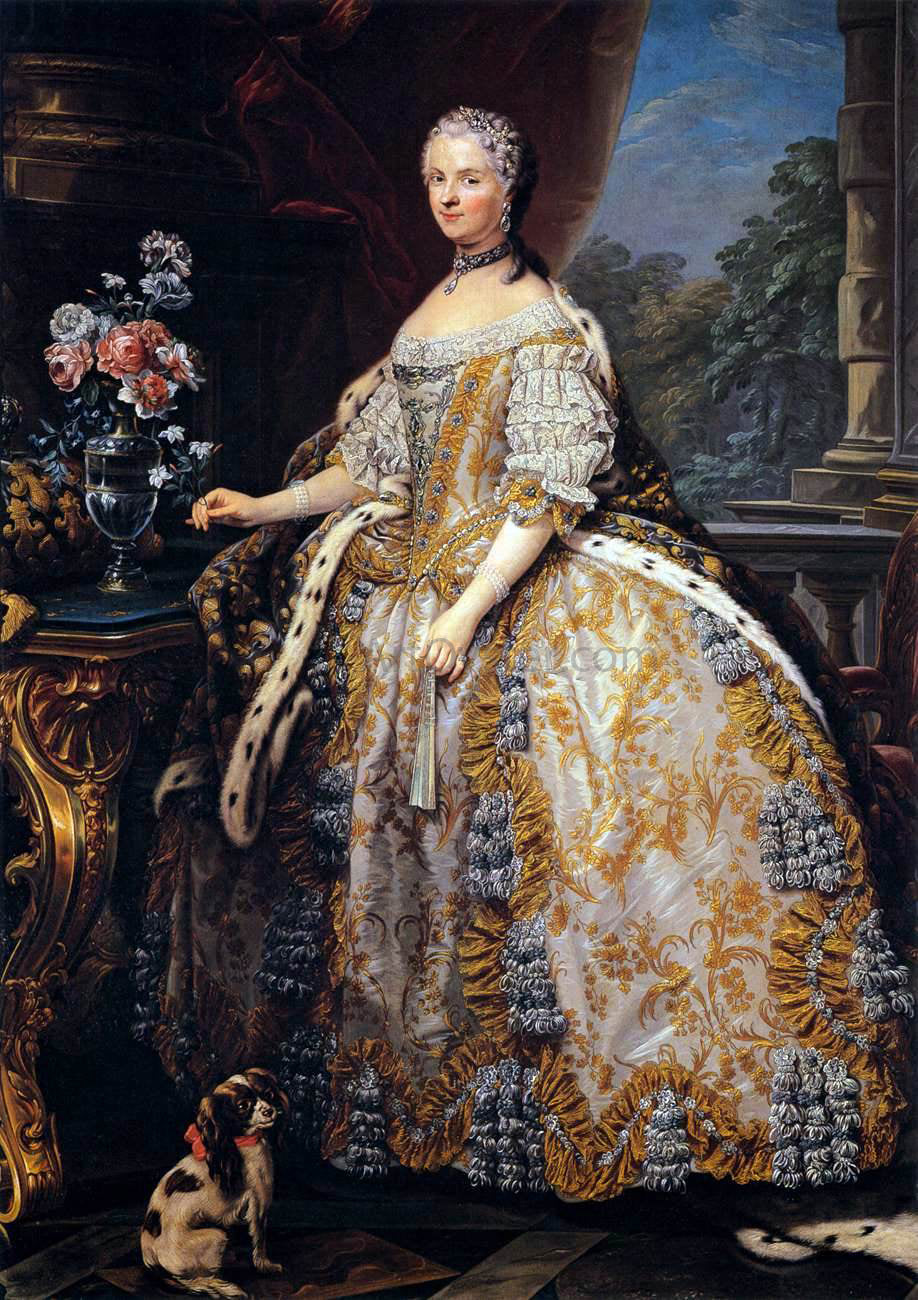  Carle Van Loo Portrait of Marie Leszczynska, Queen of France - Canvas Print