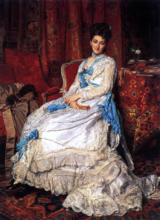  Jean-Louis Ernest Meissonier Portrait of Marquesa de Manzanedo - Canvas Print