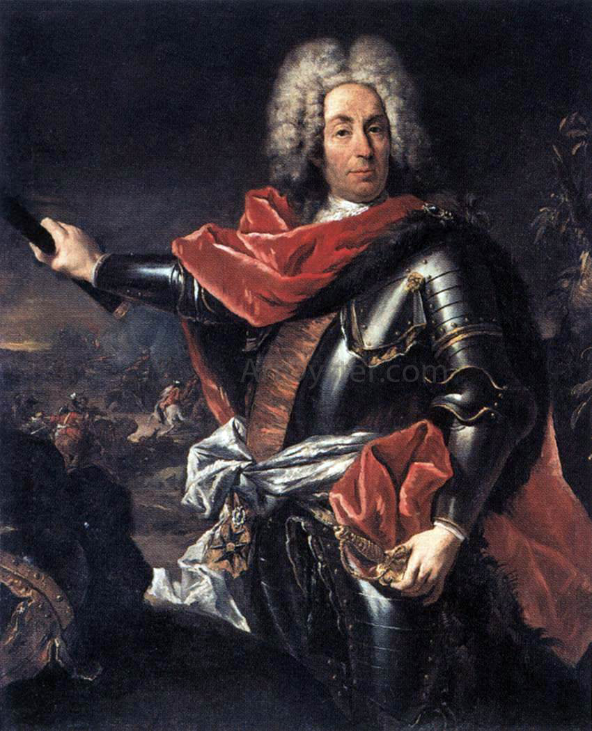  Giovanni Antonio Guardi Portrait of Marshal Matthias von der Schulenburg - Canvas Print