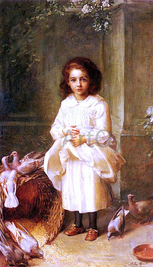  Anna Lea Merritt Portrait Of Miss Ethel D'arcy Aged 6 - Canvas Print