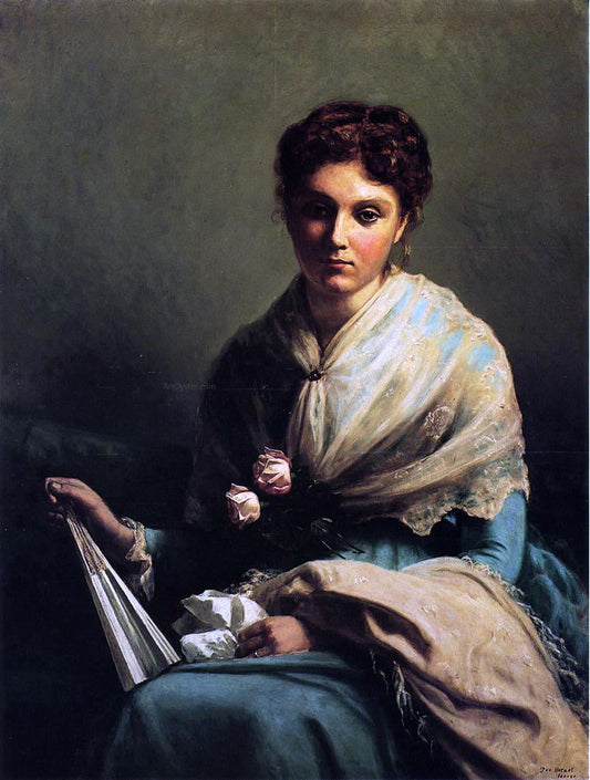  George Hetzel Portrait of Miss Helen Leslie Myers (Mrs. William Allen) - Canvas Print