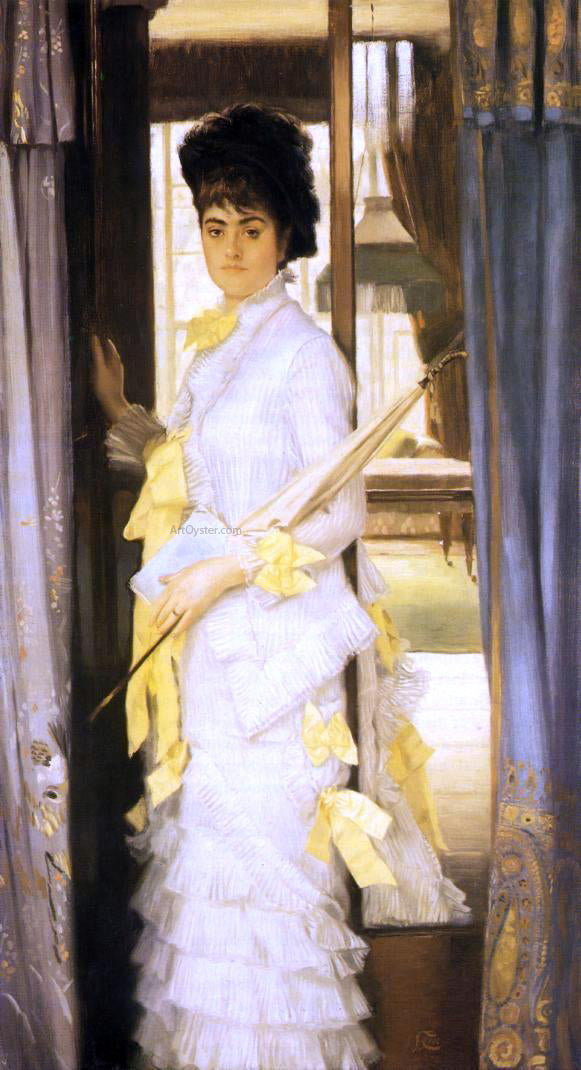  James Tissot Portrait of Miss Lloye - Canvas Print