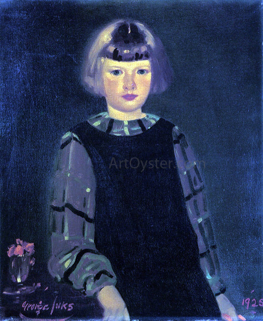  George Luks Portrait of Miss Ruth Breslin - Canvas Print