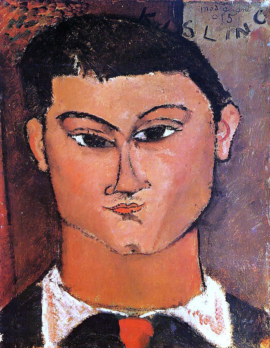  Amedeo Modigliani Portrait of Moise Kisling - Canvas Print