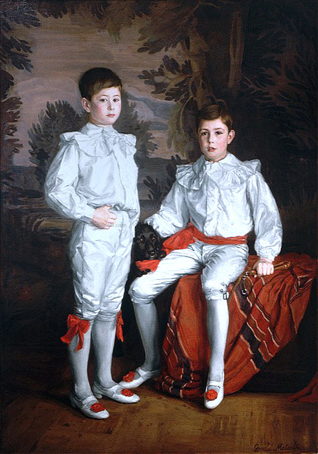  Gerald F Metcalfe Portrait of Molson Brothers Harold and Eric, Sons of J. Elsdale - Canvas Print