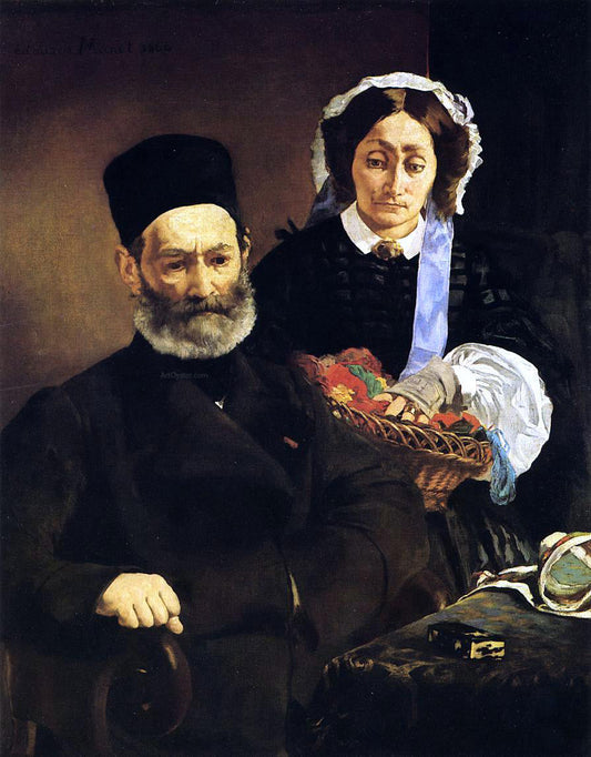  Edouard Manet Portrait of Monsieur and Madame Manet - Canvas Print
